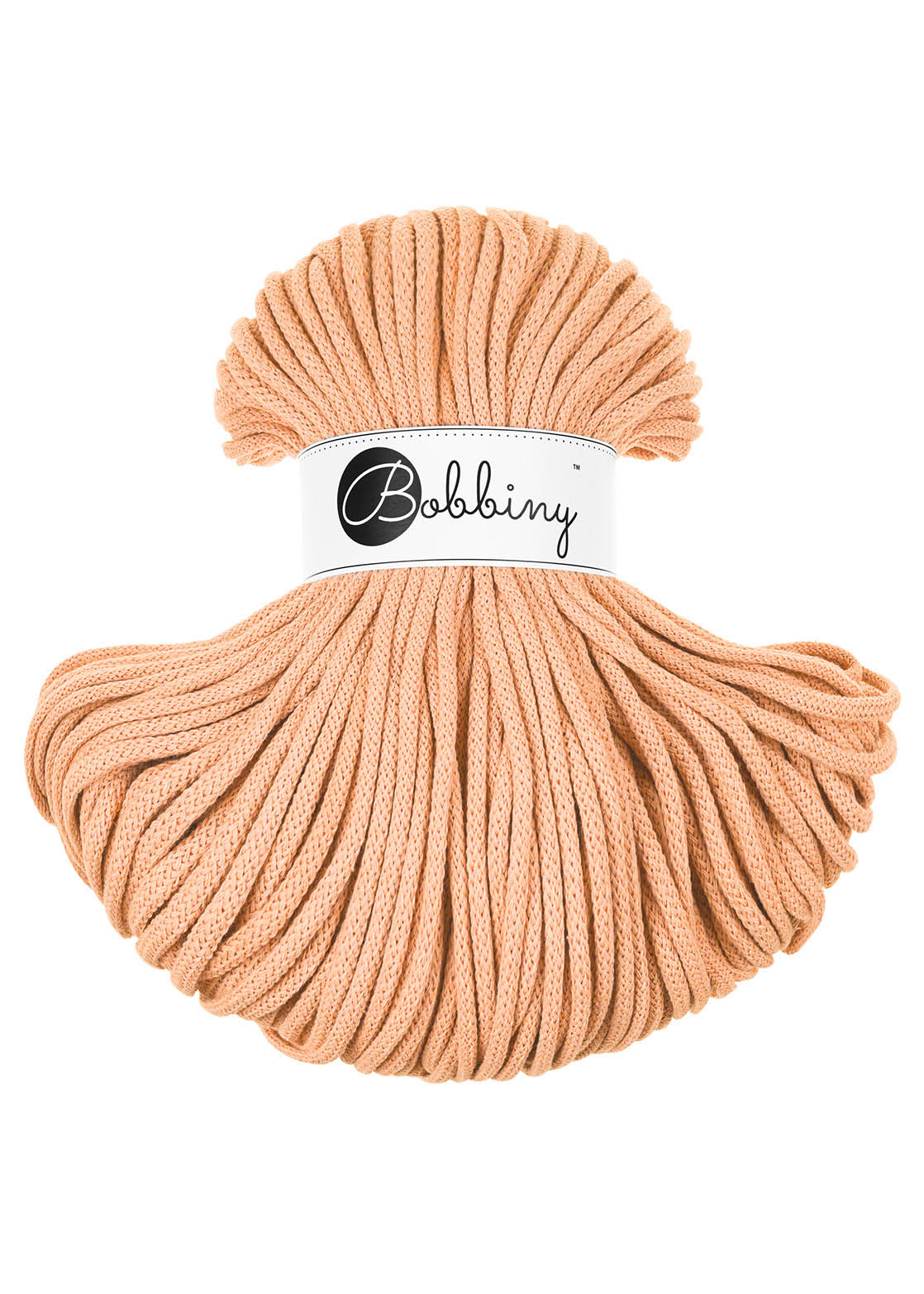 🍑 Corde tressée en coton – Peach Fuzz