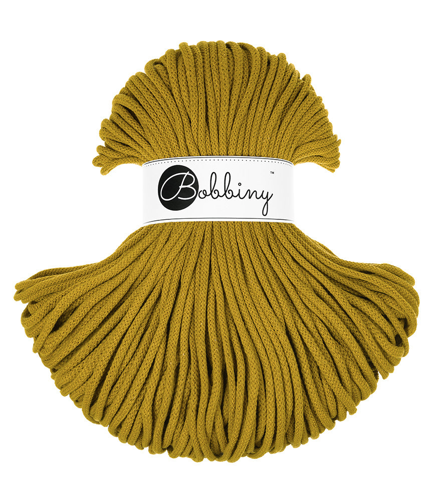 Corde tressée en coton 5mm coloris Spicy Yellow – Les Fées Crochett’