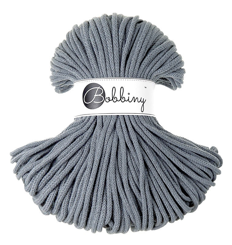 Corde tressée en coton 5 mm coloris Steel – Les Fées Crochett’