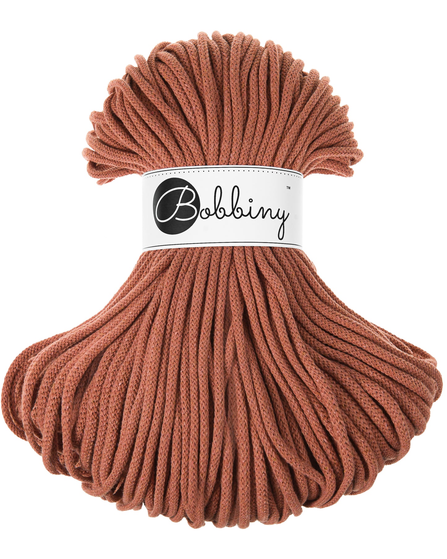 Corde tressée en coton 5mm coloris Terracotta– Les Fées Crochett’