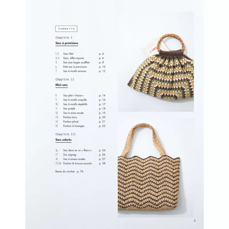 Sacs shopping au crochet