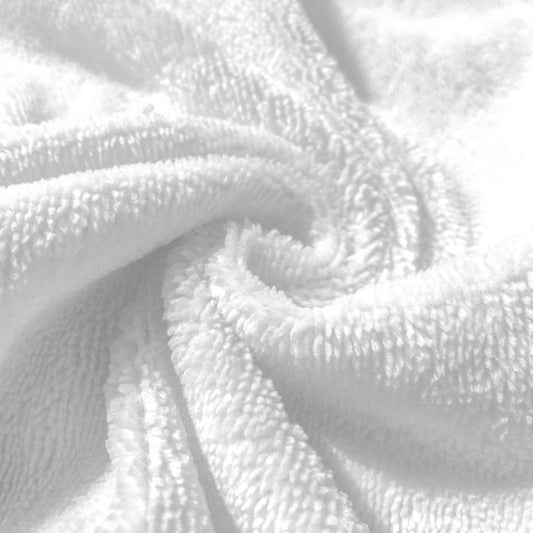 Tissu Micro Éponge Bambou BLANC