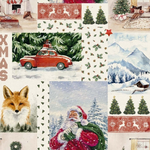 POPELINE RUSSET NOËL 7003