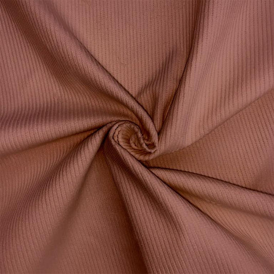 Velour Côtelé 500 Raies Uni Paprika