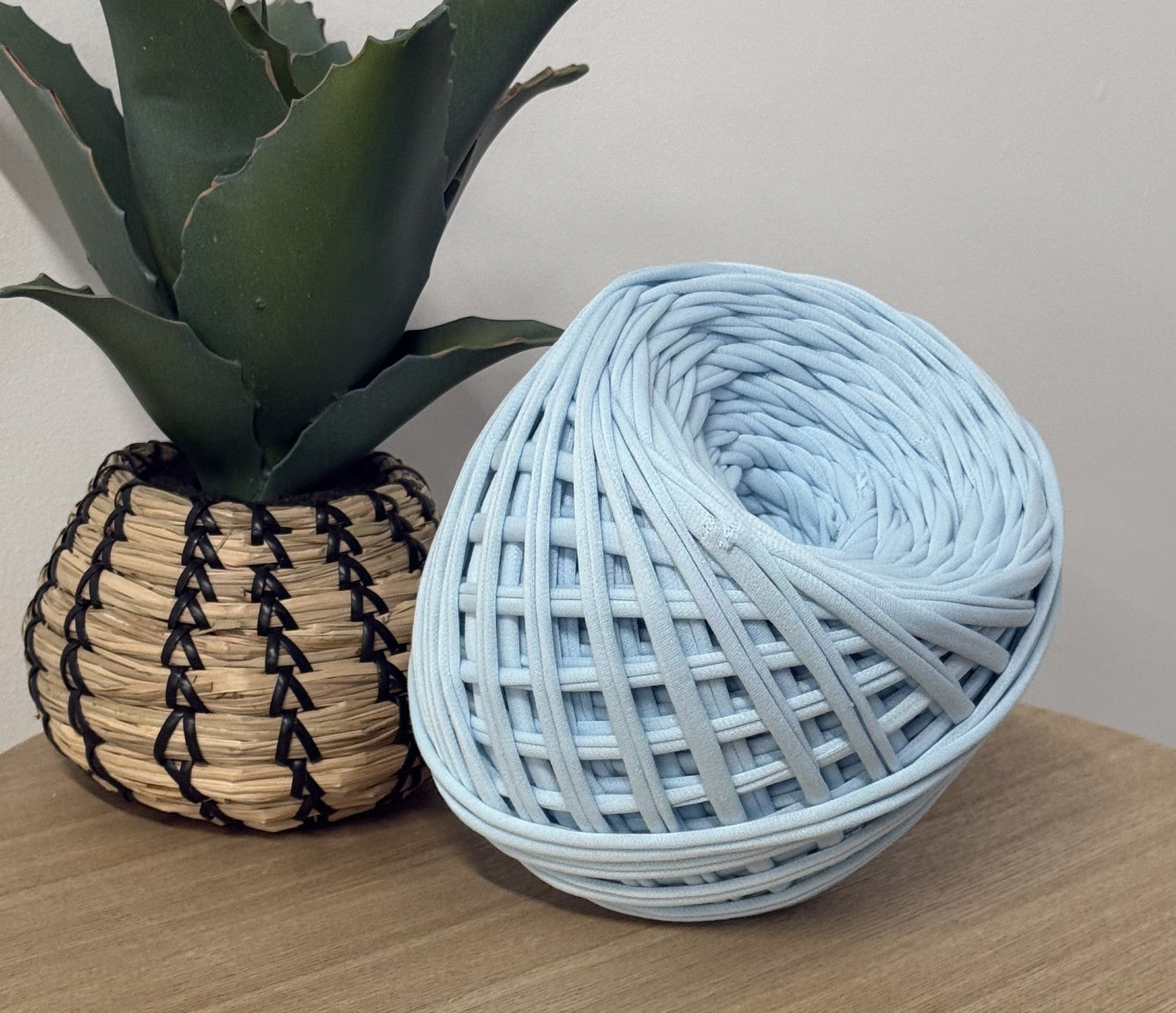 🧵Trapilho Premium – Fil Tee-shirt en Jersey de Coton Bio 95% + Élasthanne 5% | 60 à 100 mètres