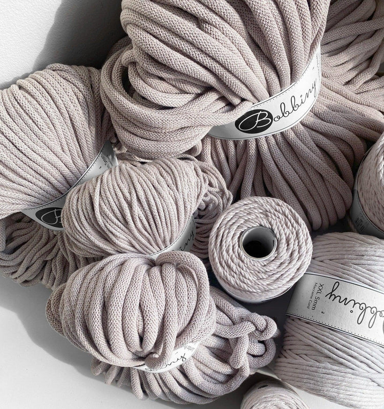 🌈 Cordes tressées en coton – 9mm, 5mm, 3mm