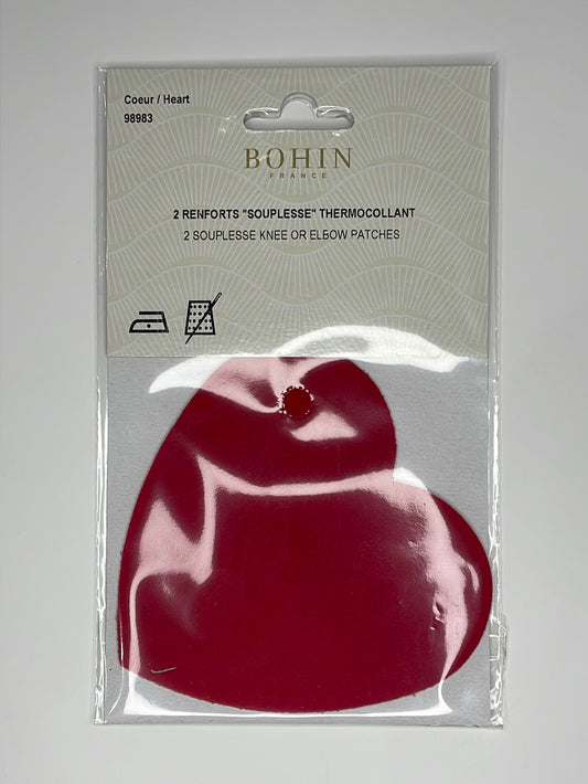 2 Renforts souplesse thermocollant coeur rouge 98983