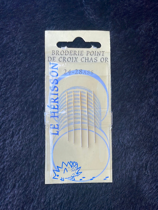 Aiguilles Broderie Point de croix N°24/28 x5 LE HÉRISSON
