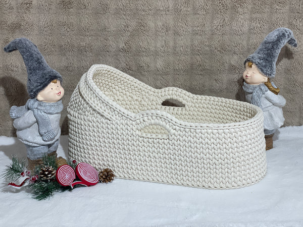 Ensemble DIY kit Couffin bébé à capuche au crochet tuto inclus