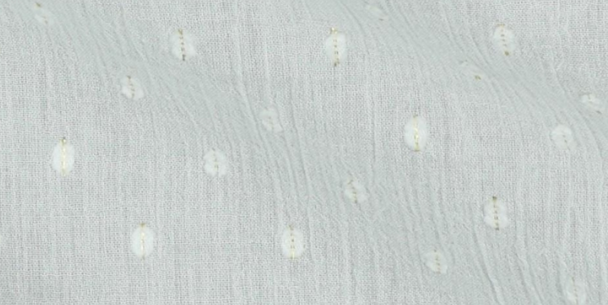 Coton Froissé Doré Blanc