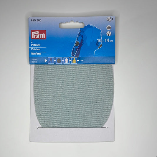 2 Renforts Jeans thermo coudes/genoux bleu ciel 929 300 (remplace 930470 ou 208Niga32 ciel)