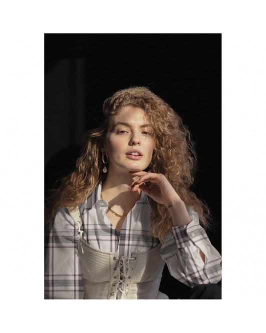 Viscose Lurex Beige Rosé