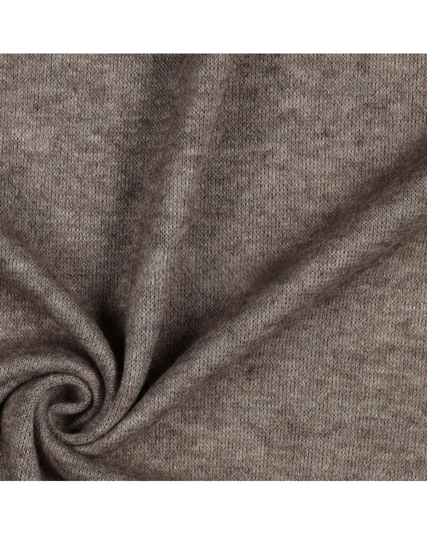 Viscose Maille Mélange Chinée Taupe