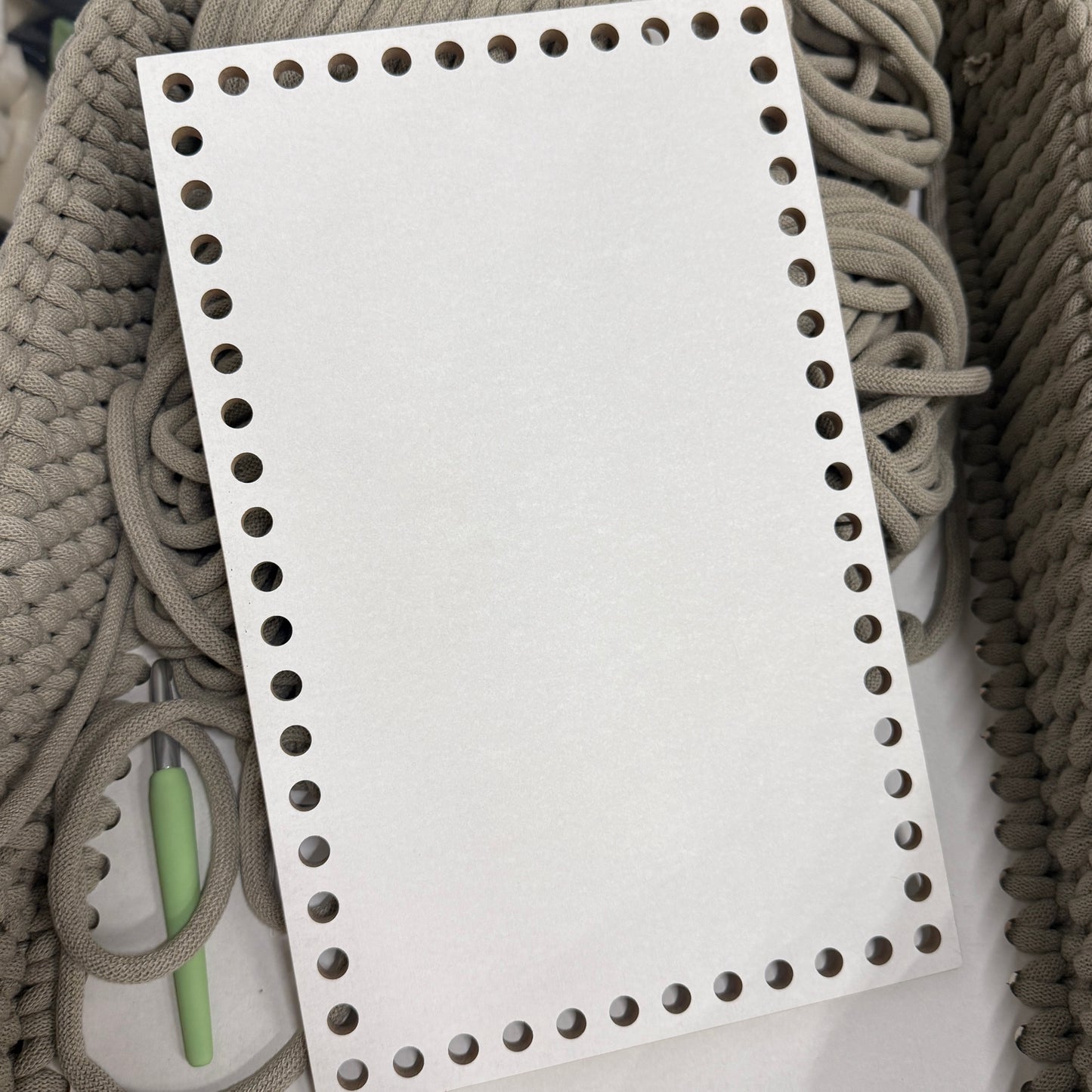 Fond Base Bois Crochet pour Panier rectangle