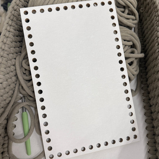 Fond Base Bois Crochet pour Panier rectangle
