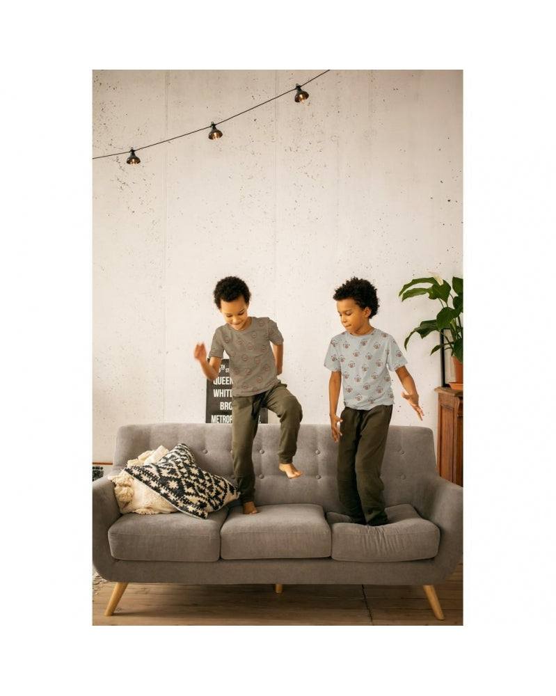 Jersey Melange Poppy Singe