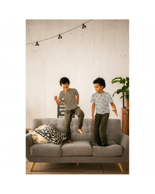 Jersey Melange Poppy Singe