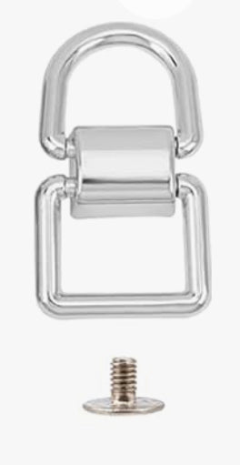Connecteur de Sangle/Sac Rectangle/D Argent