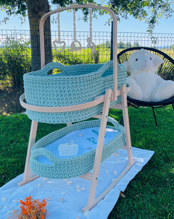 Ensemble DIY kit Couffin bébé au crochet tuto inclus