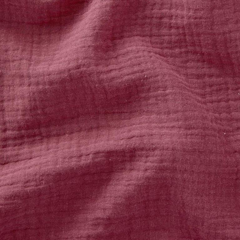 Double Gaze Gaufrée Unie Framboise