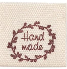 Étiquettes tissées Carré HANDMADE @5