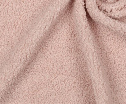 Fausse Fourrure Teddy Bouclette Rose poudré