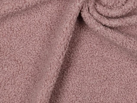 Fausse Fourrure Teddy Bouclette Rose poudré foncé
