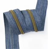 Fermeture Éclair au Mètre 5mm Nylon Jeans Maille Bronze