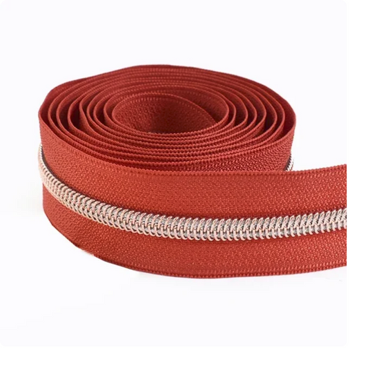 Fermeture Éclair au Mètre 5mm Nylon Rouille Maille Rose Gold