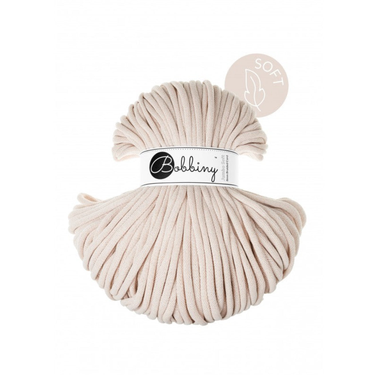 🤍 Corde tressée en coton – Nude