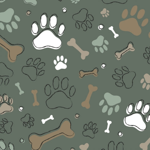 Tissu Doudou Imprimé Boréal Chien