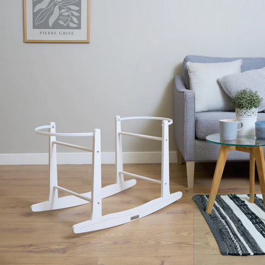 Support Bois pour couffin bébé - Bascule avant-arrière