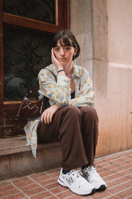 Double Gaze Digital Poppy WHITE