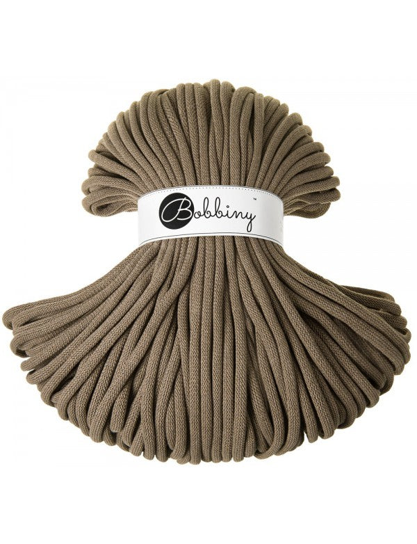 Corde tressée en coton 9 mm coloris Coffee – Les Fées Crochett’