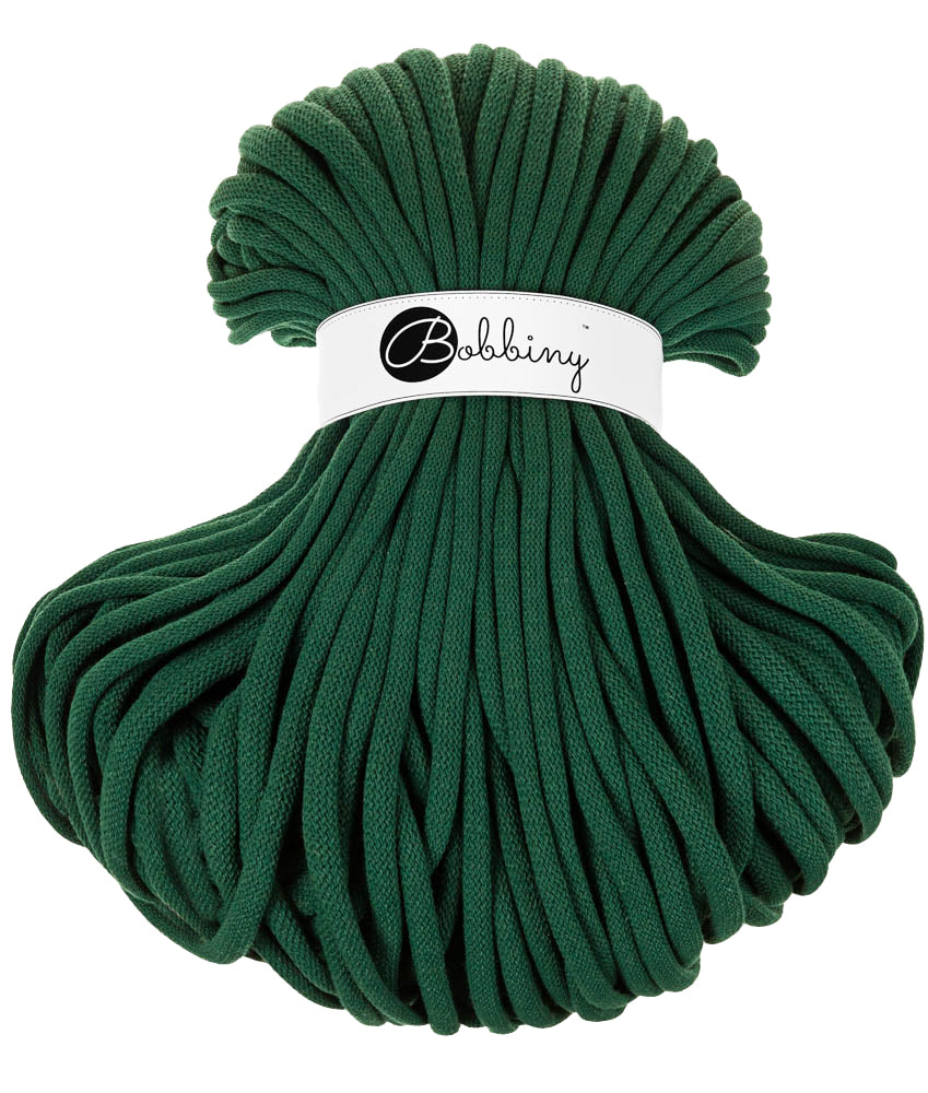 Corde tressée en coton 9mm coloris Pine Green – Les Fées Crochett’