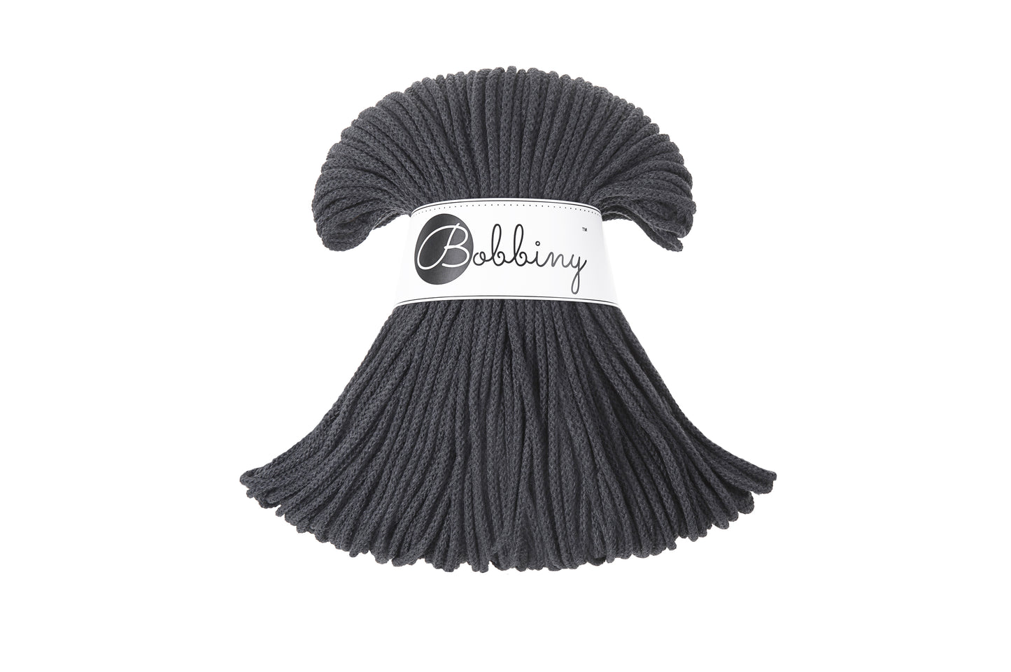 Corde tressée en coton 3mm coloris Charcoal – Les Fées Crochett’