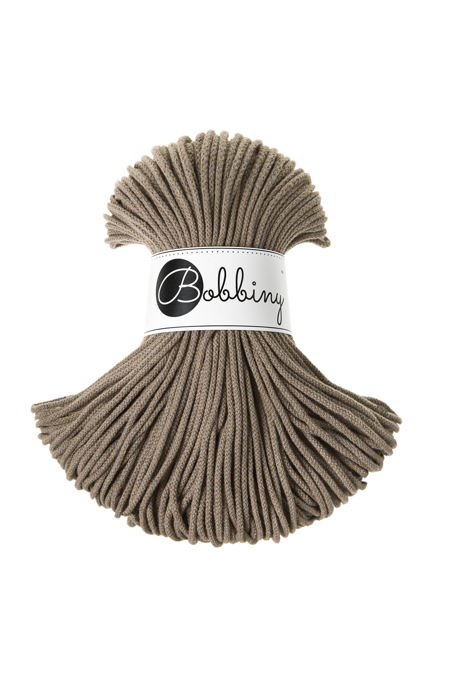 Corde tressée en coton 3 mm coloris Coffee – Les Fées Crochett’