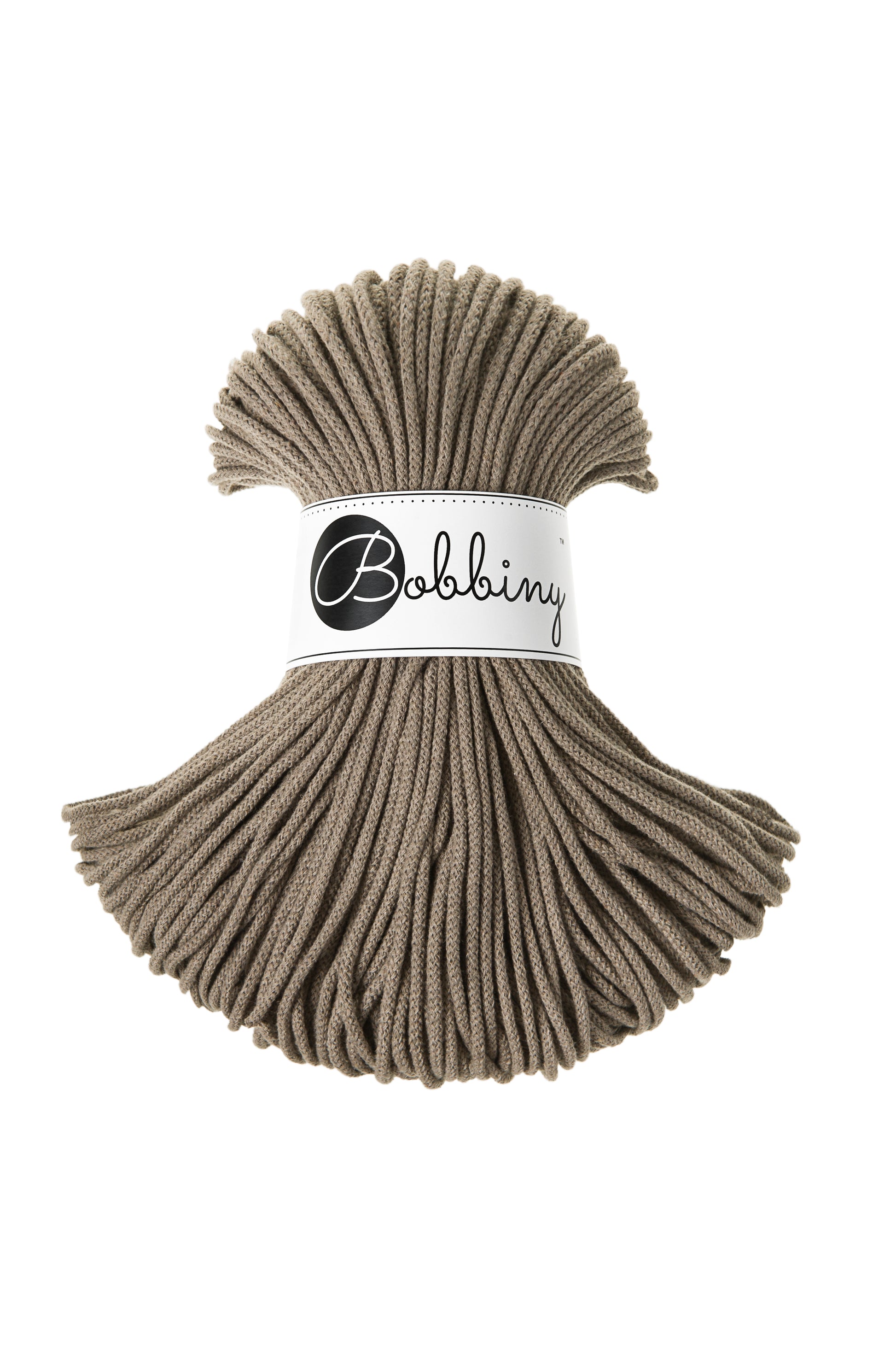 Corde tressée en coton 3 mm coloris Coffee – Les Fées Crochett’
