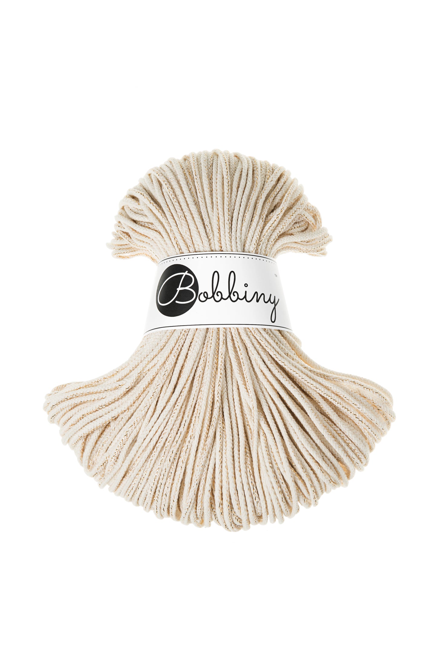 Corde tressée en coton 3mm coloris Golden Natural – Les Fées Crochett’