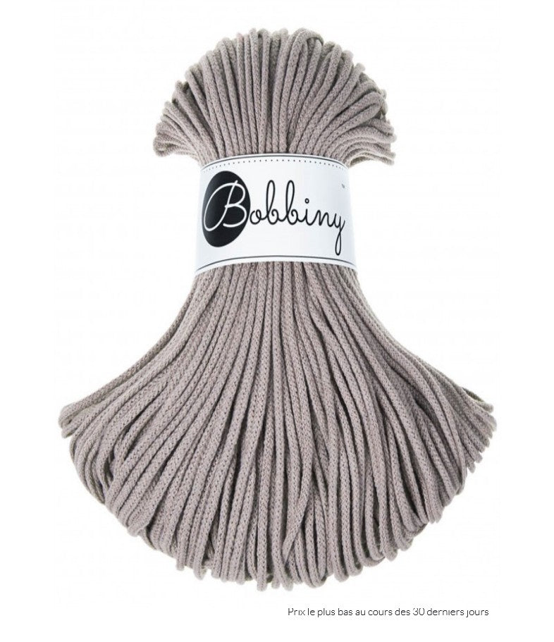 Corde tressée en coton 3mm coloris Pearl – Les Fées Crochett’