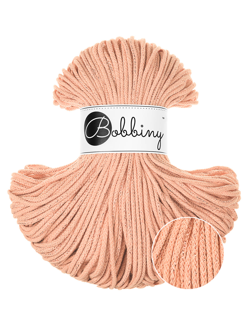Corde tressée en coton 3mm coloris Unicolor Peach Fuzz – Les Fées Crochett’