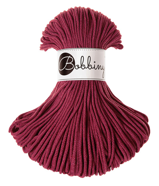 Corde tressée en coton 3mm coloris Wine Red – Les Fées Crochett’