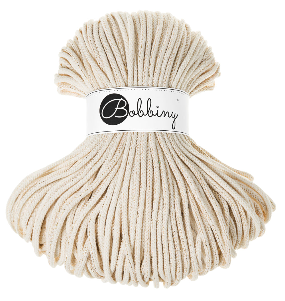 Corde tressée en coton 5mm coloris Golden Natural – Les Fées Crochett’