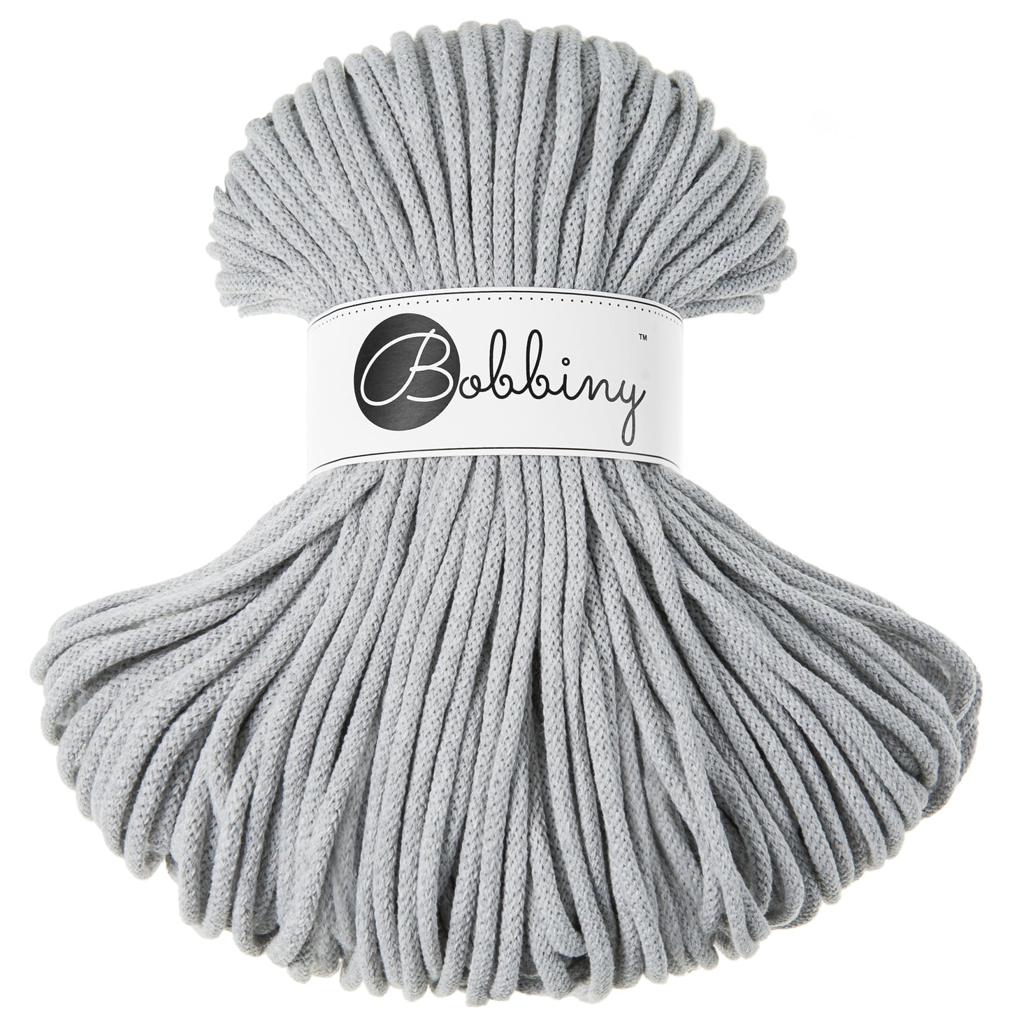 Corde tressée en coton 5 mm coloris Light Grey – Les Fées Crochett’