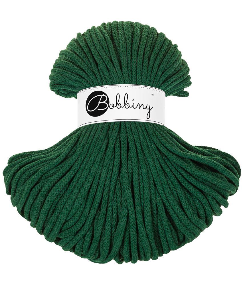 Corde tressée en coton 5mm coloris Pine Green – Les Fées Crochett’